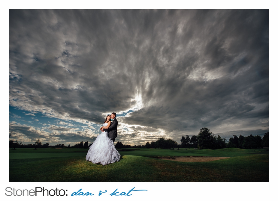 Bride and groom portrait